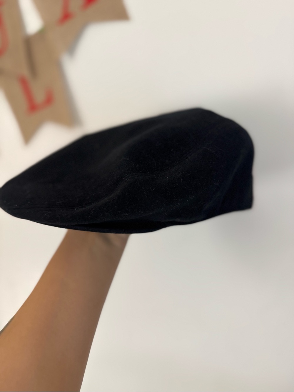 Dolce & Gabbana Black Newsboy Cap - Men's Hat